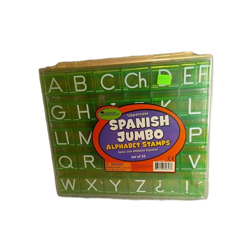 Learning Resources Spanish Jumbo Alphabet Stamps Set of 33 Uppercase LER 0653